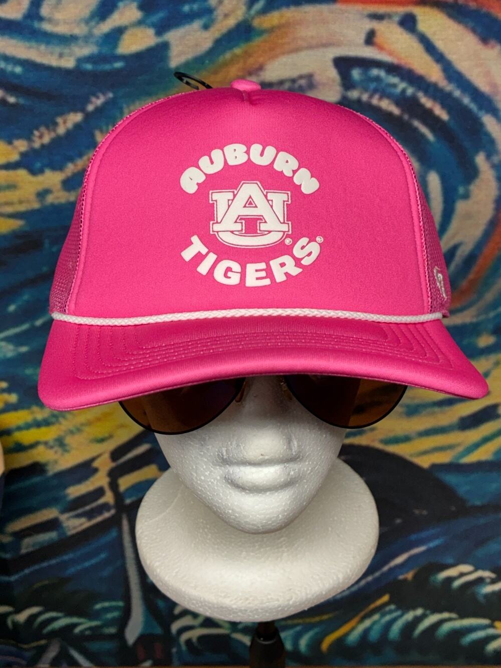 Auburn Tigers 47 Brand Trucker Hat Pink Rope Snapback NCAA Bright Side Cap